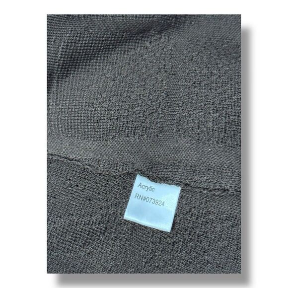 Ming Wang Knit Cardigan Sweater Brown Mandarin Collar Hook and Eye Women’s Sz PS - Picture 13 of 13